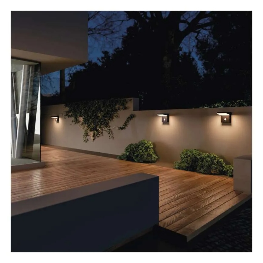 LED Solarna stenska svetilka s senzorjem LED/4,4W/3,7V 2200 mAh IP44