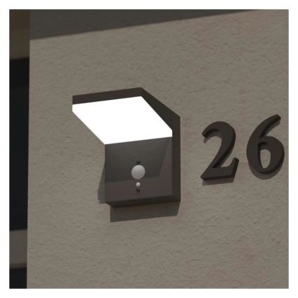 LED Solarna stenska svetilka s senzorjem LED/4,4W/3,7V 2200 mAh IP44