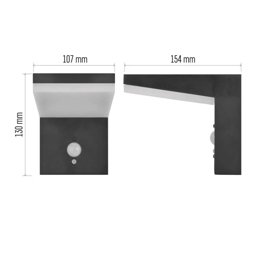 LED Solarna stenska svetilka s senzorjem LED/4,4W/3,7V 2200 mAh IP44