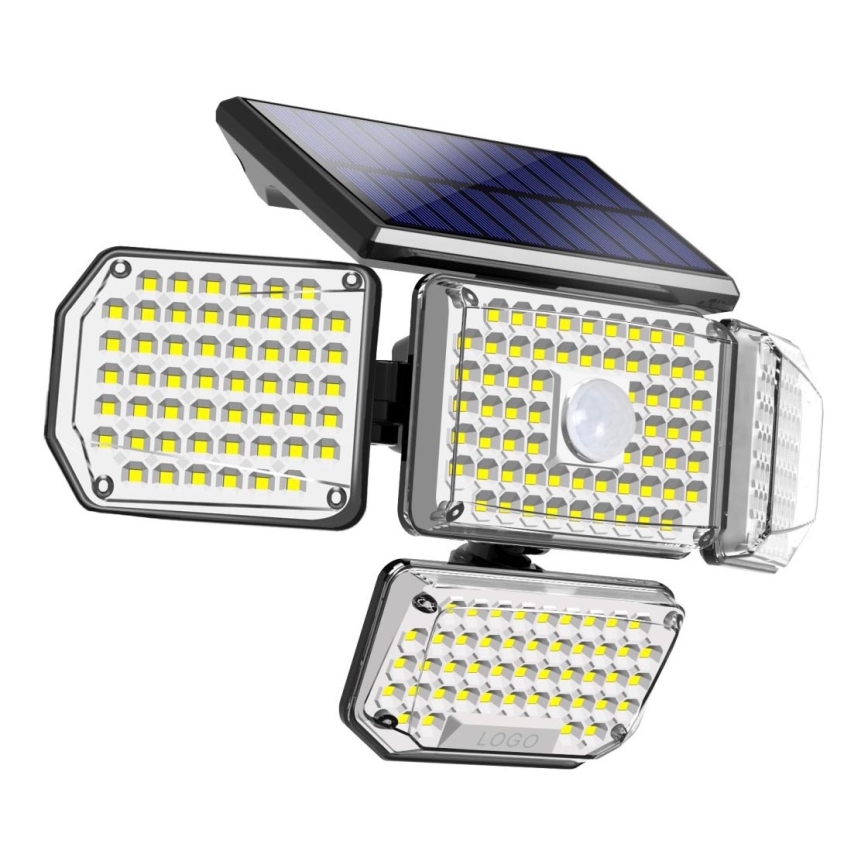 LED Solarna stenska svetilka s senzorjem LED/5W/5,5V 3000K/6500K IP44