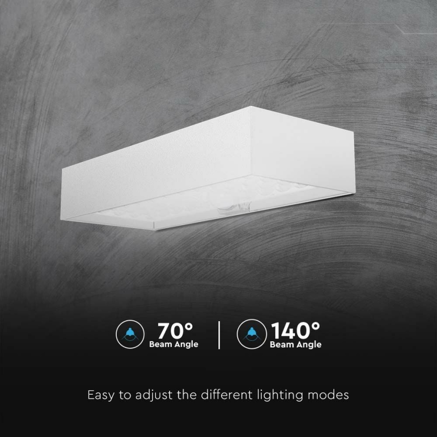 LED Solarna stenska svetilka s senzorjem LED/6W/3,7V IP65 4000K 3000 mAh bela