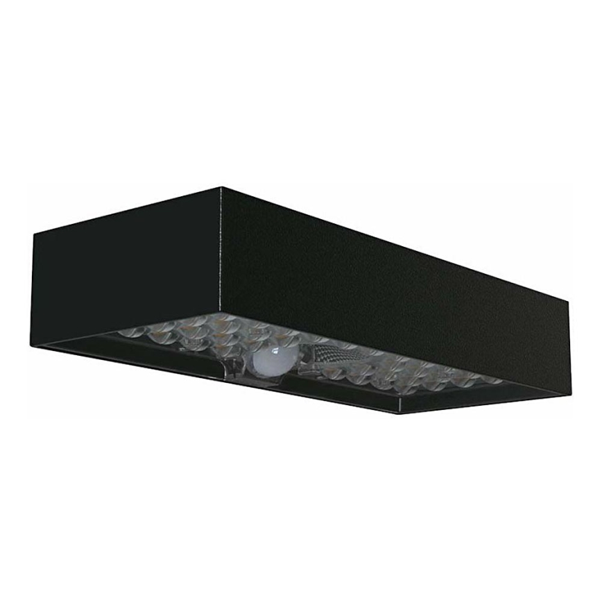 LED Solarna stenska svetilka s senzorjem LED/6W/3,7V IP65 4000K 3000 mAh črna