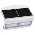 LED Solarna stenska svetilka s senzorjem LED/7W/3,7V 4000K IP65 bela
