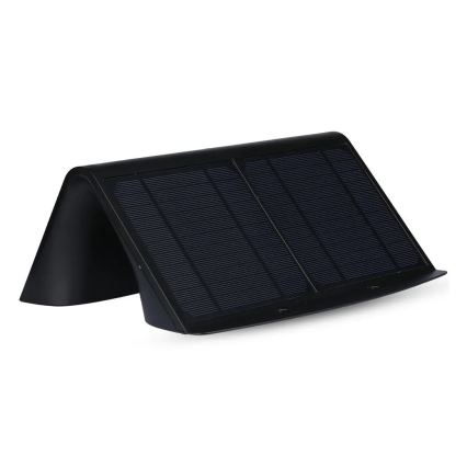 LED Solarna stenska svetilka s senzorjem LED/7W/3,7V 4000K IP65 črna