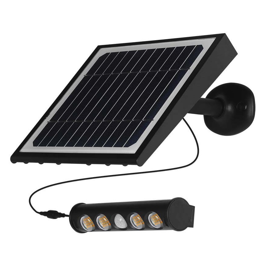 LED Solarna stenska svetilka s senzorjem LED/8W/3,7V IP65 3000K