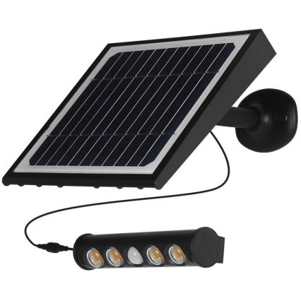 LED Solarna stenska svetilka s senzorjem LED/8W/3,7V IP65 6000K