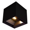 LED Solarna stenska svetilka s senzorjem LED/9W/3,7V 3000/4000/5000K 2600 mAh IP65 črna