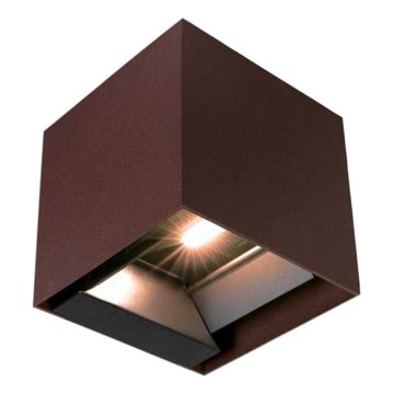LED Solarna stenska svetilka s senzorjem LED/9W/3,7V 3000/4000/5000K 2600 mAh IP65 rjava