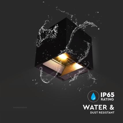 LED solarna stenska svetilka s senzorjem LED/9W/3,7V 3000/4000/5000K 2600 mAh IP65 črna