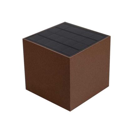 LED Solarna stenska svetilka s senzorjem LED/9W/3,7V 3000/4000/5000K 2600 mAh IP65 rjava