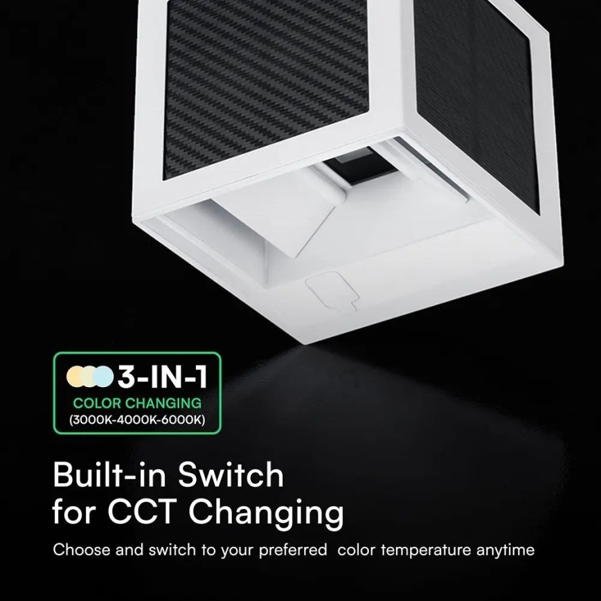 LED solarna stenska svetilka s senzorjem LED/9W/3,7V 3000/4000/6000K IP65 2600 mAh bela