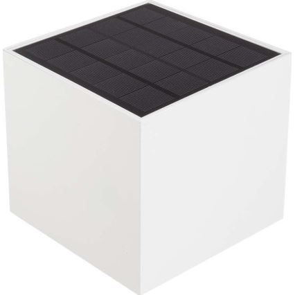 LED Solarna stenska svetilka s senzorjem LED/9W/3,7V IP65 3000K 2600 mAh bela