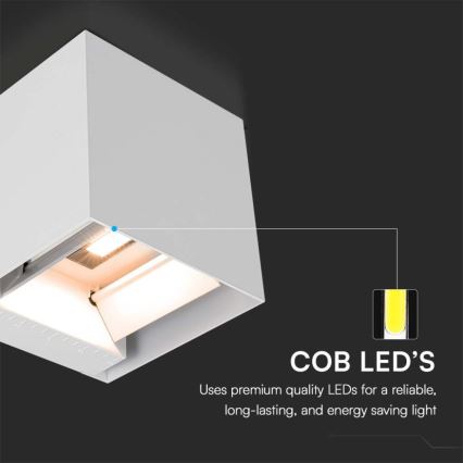 LED Solarna stenska svetilka s senzorjem LED/9W/3,7V IP65 3000K 2600 mAh bela