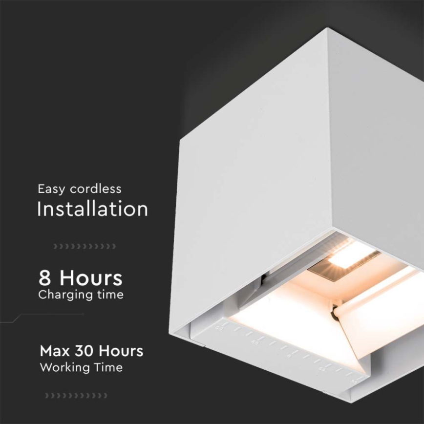 LED Solarna stenska svetilka s senzorjem LED/9W/3,7V IP65 3000K 2600 mAh bela