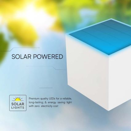 LED Solarna stenska svetilka s senzorjem LED/9W/3,7V IP65 3000K 2600 mAh bela