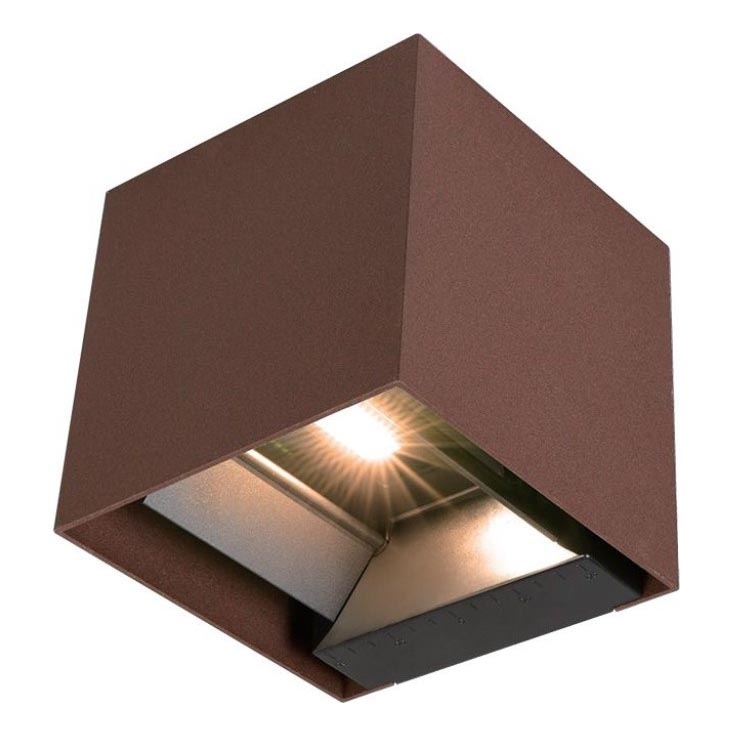 LED Solarna stenska svetilka s senzorjem LED/9W/3,7V IP65 4000K rjava