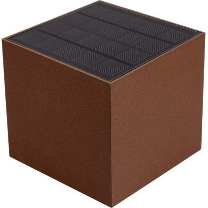 LED Solarna stenska svetilka s senzorjem LED/9W/3,7V IP65 4000K rjava