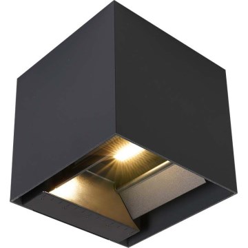 LED solarna stenska svetilka s senzorjem LED/9W/5V 3000/4000/5000K IP65 2600 mAh antracit