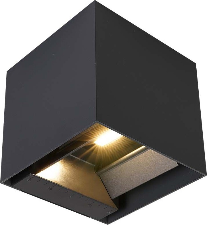 LED solarna stenska svetilka s senzorjem LED/9W/5V 3000/4000/5000K IP65 2600 mAh antracit