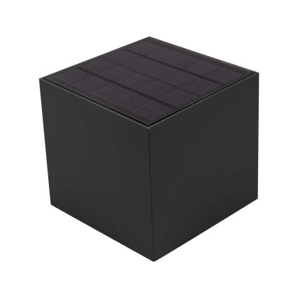 LED solarna stenska svetilka s senzorjem LED/9W/5V 3000/4000/5000K IP65 2600 mAh antracit