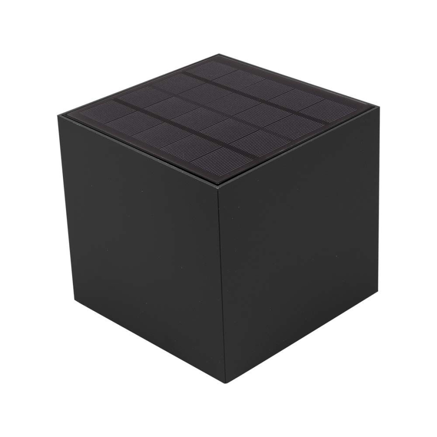 LED solarna stenska svetilka s senzorjem LED/9W/5V 3000/4000/5000K IP65 2600 mAh antracit