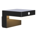 LED Solarna stenska svetilka s senzorjem MALI LED/4,5W/3,7V 2000 mAh IP44 črna