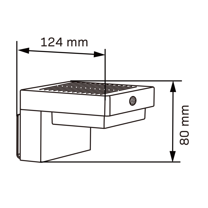 LED Solarna stenska svetilka s senzorjem MALI LED/4,5W/3,7V 2000 mAh IP44 črna