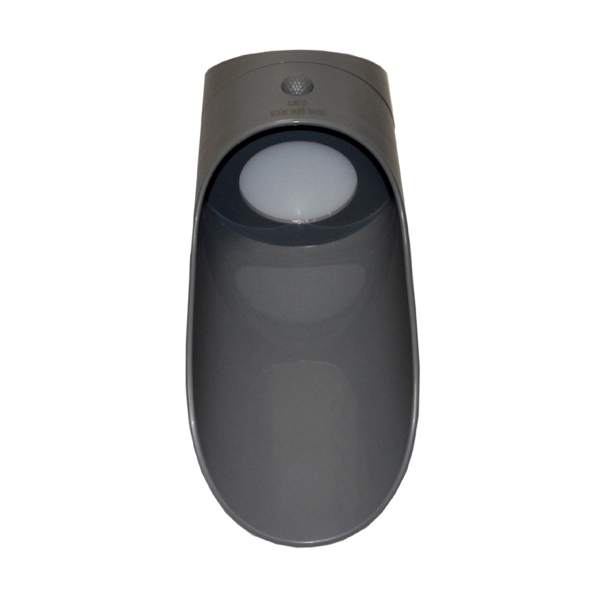 LED Solarna stenska svetilka s senzorjem PALESA LED/1W/3,7V IP65 1800 mAh siva