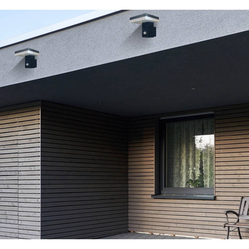 LED Solarna stenska svetilka s senzorjem SOLARIS2 LED/5,5W/3,7V 4000K IP44
