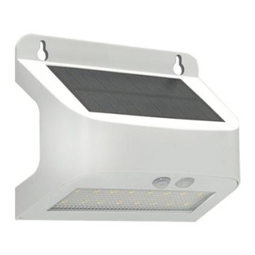 LED solarna stenska svetilka s senzorjem SOLTO LED/6W/3,7V 4000K IP54 2400 mAh bela