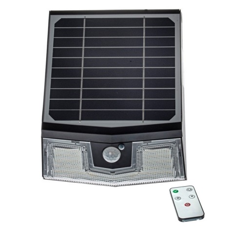 LED Solarna stenska svetilka s senzorjem TRANSFORMER LED/7W/3,7V IP65 + Daljinski upravljalnik