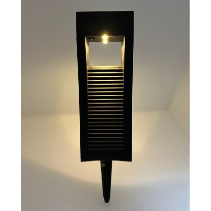 LED solarna svetilka 2xLED/1,2V 200 mAh IP44 črna