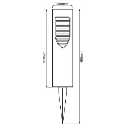 LED solarna svetilka ADDIS LED/1,2V 600 mAh IP44 črna