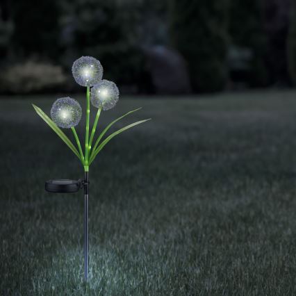 LED Solarna svetilka ALLIUM LED/1,2V 6500K 600 mAh IP44 črna