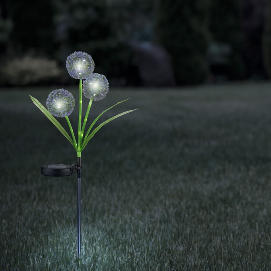 LED Solarna svetilka ALLIUM LED/1,2V 6500K 600 mAh IP44 črna
