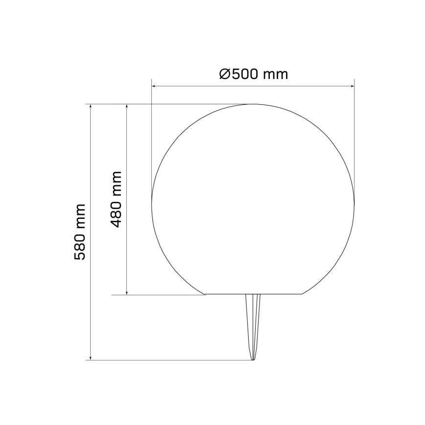 LED Solarna svetilka BALL LED/3,7V 2000 mAh pr. 50 cm IP65 bela