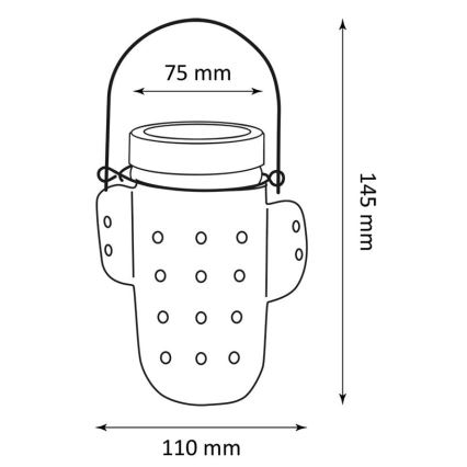 LED Solarna svetilka CACTUS LED/1,2V IP44