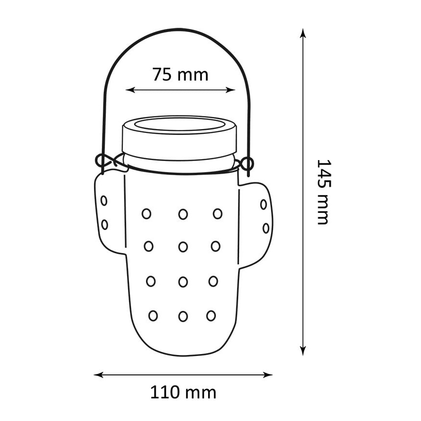LED Solarna svetilka CACTUS LED/1,2V IP44