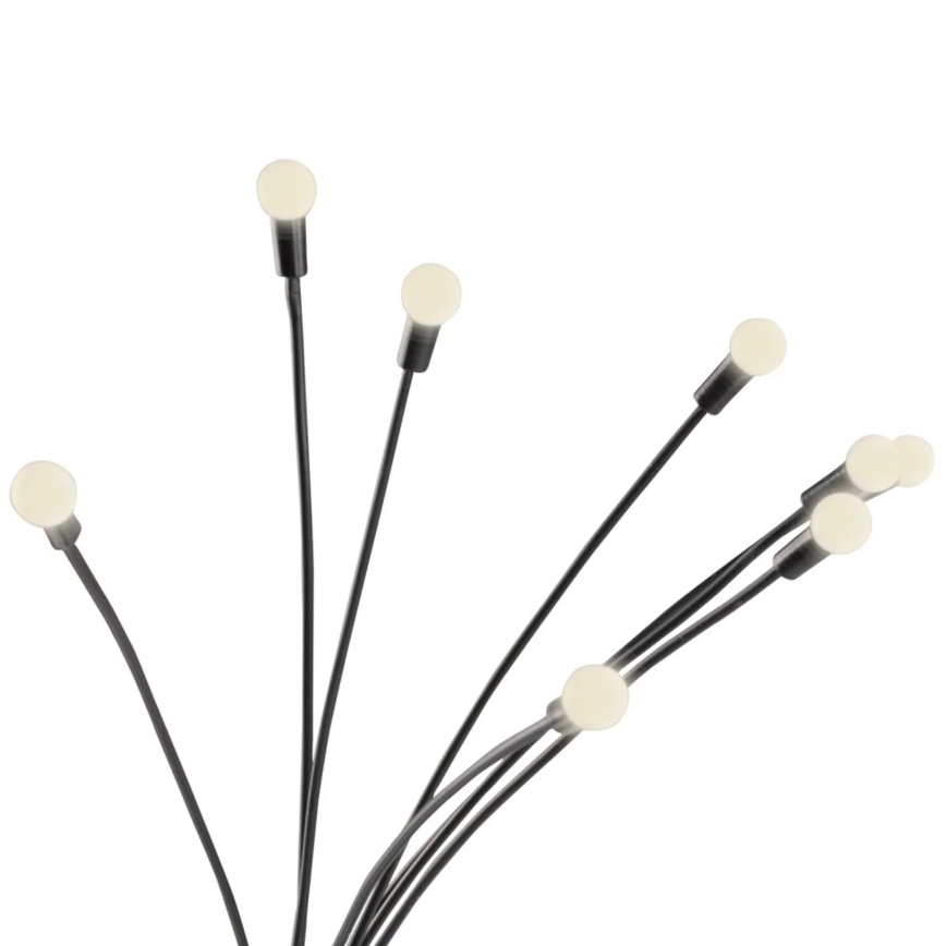 LED Solarna svetilka FIORINI 8xLED/1,2V 600 mAh IP44 črna