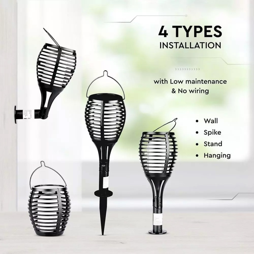 LED solarna svetilka FLAME 4 v 1 LED/0,45W/3,7V IP44 500 mAh