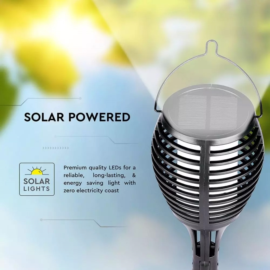 LED Solarna svetilka FLAME 4v1 1xLED/0,45W/3,7V IP44 500 mAh