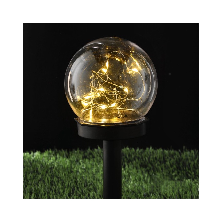 LED solarna svetilka GLEAM LED/1,2V 3000K IP44 40 mAh prozorna/črna