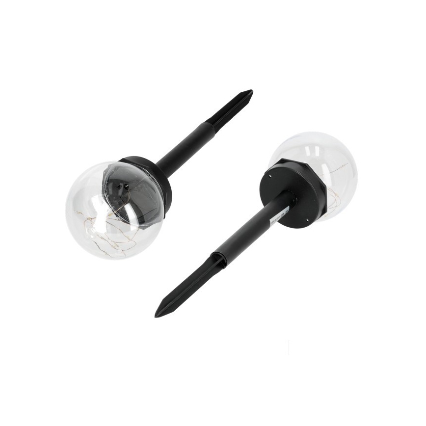 LED solarna svetilka GLEAM LED/1,2V 3000K IP44 40 mAh prozorna/črna