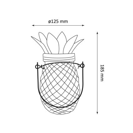 LED Solarna svetilka JAR LED/1,2V IP44 ananas
