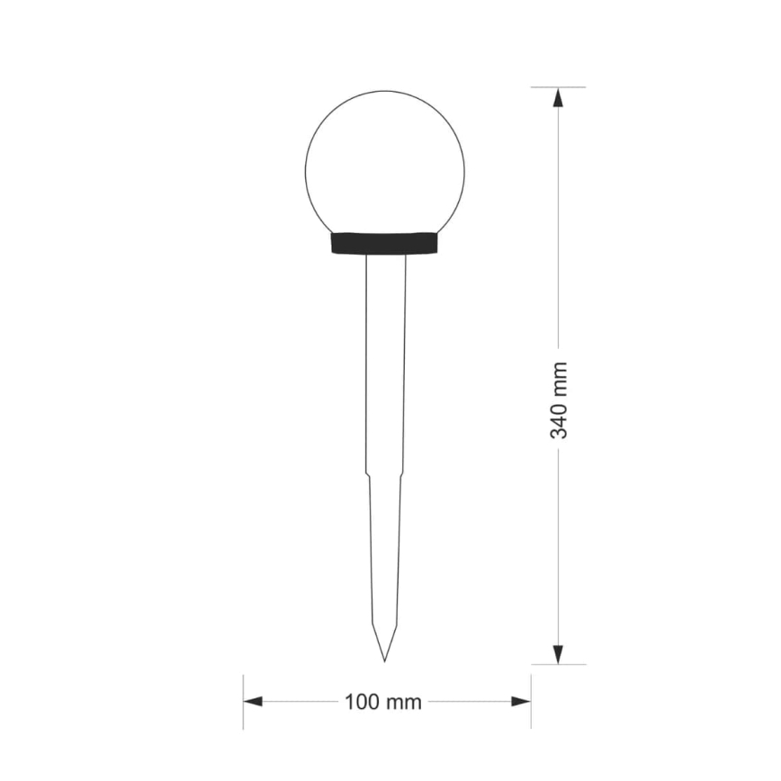 LED Solarna svetilka KULA LED/1,2V 40 mAh P44