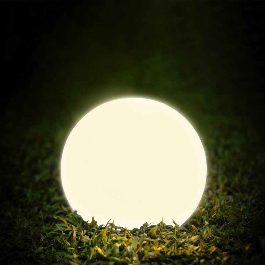 LED solarna svetilka KULA LED/3,7V 3000/4000/6500K, premer 50 cm, 2000 mAh, IP65, bela