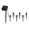 LED Solarna svetilka KULKI 6xLED/1,2V 600 mAh 4,3 m IP44 črna/bela