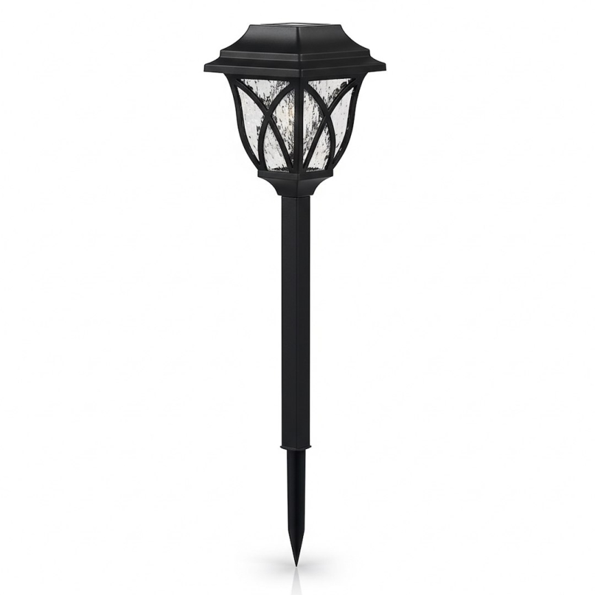 LED solarna svetilka LAWN LED/1,2V 100 mAh 3000K 44 cm IP44 črna