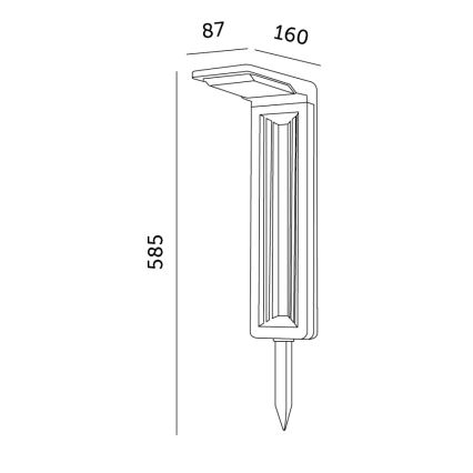LED Solarna svetilka LED/0,2W/3,7V 6500K IP44 2200 mAh