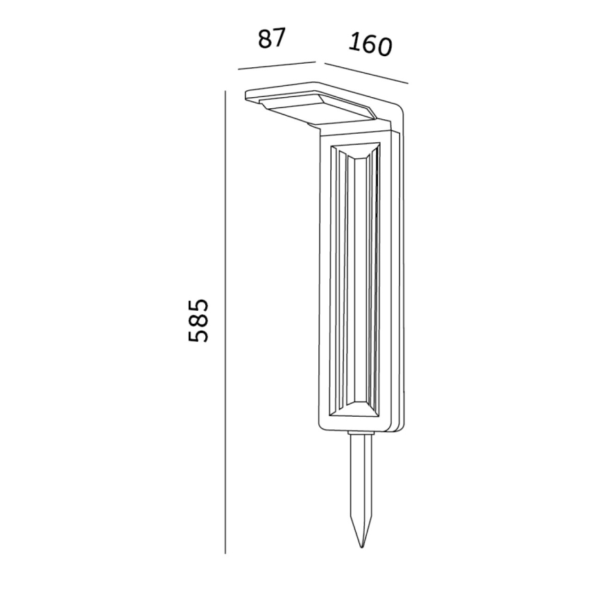 LED Solarna svetilka LED/0,2W/3,7V 6500K IP44 2200 mAh